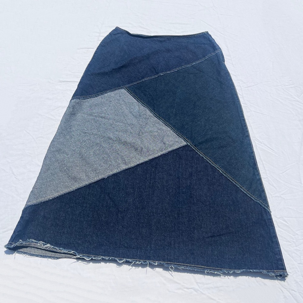 Y2K Patchwork Denim Skirt